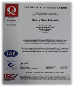 Awarded  ISO 9001 in the year 2012